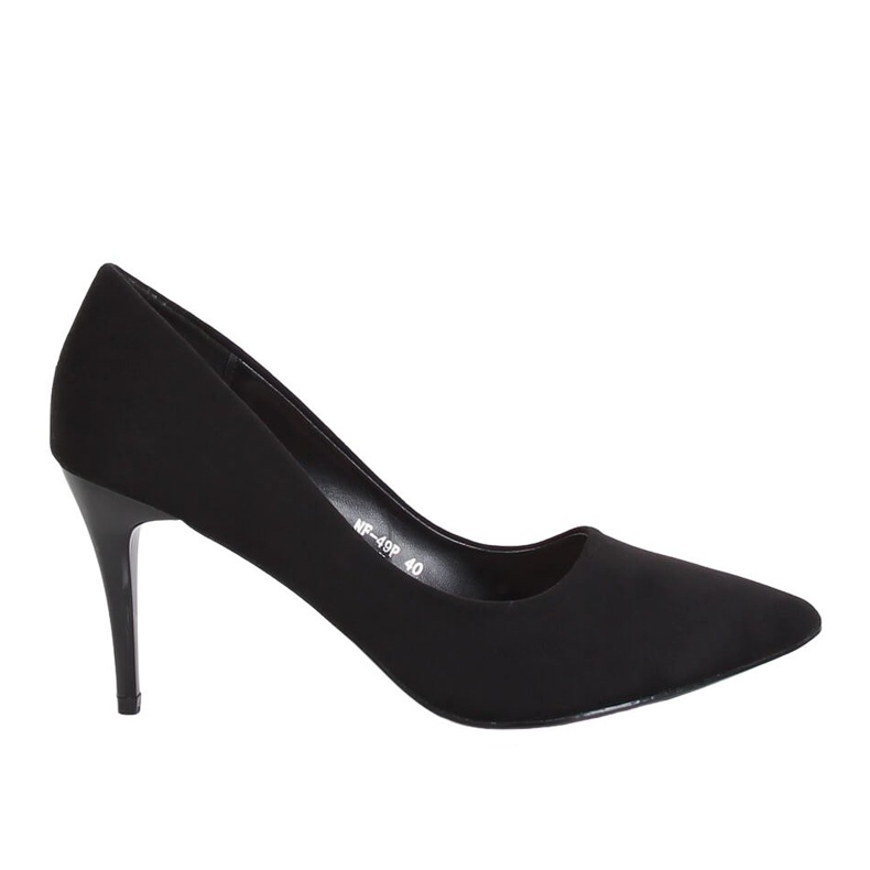 Pumps mit bequemem Absatz schwarz NF-49P Black