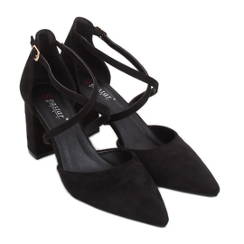 Pumps am schwarzen Pfosten LE069P Schwarz