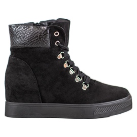 Bestelle Modische Keilstiefel schwarz