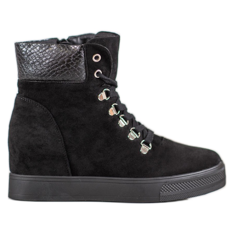 Bestelle Modische Keilstiefel schwarz