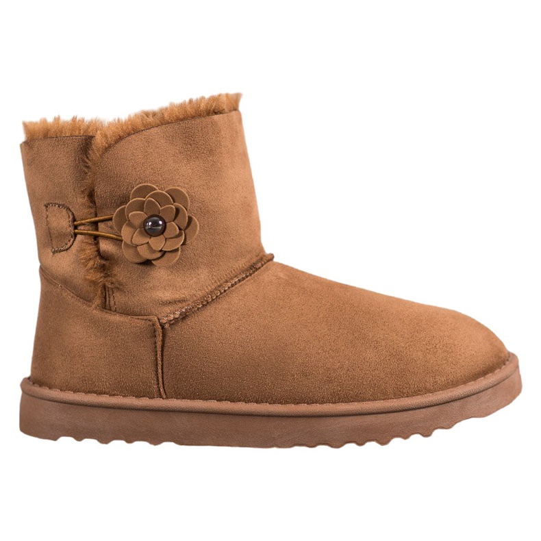 SHELOVET Mukluki mit Blume braun