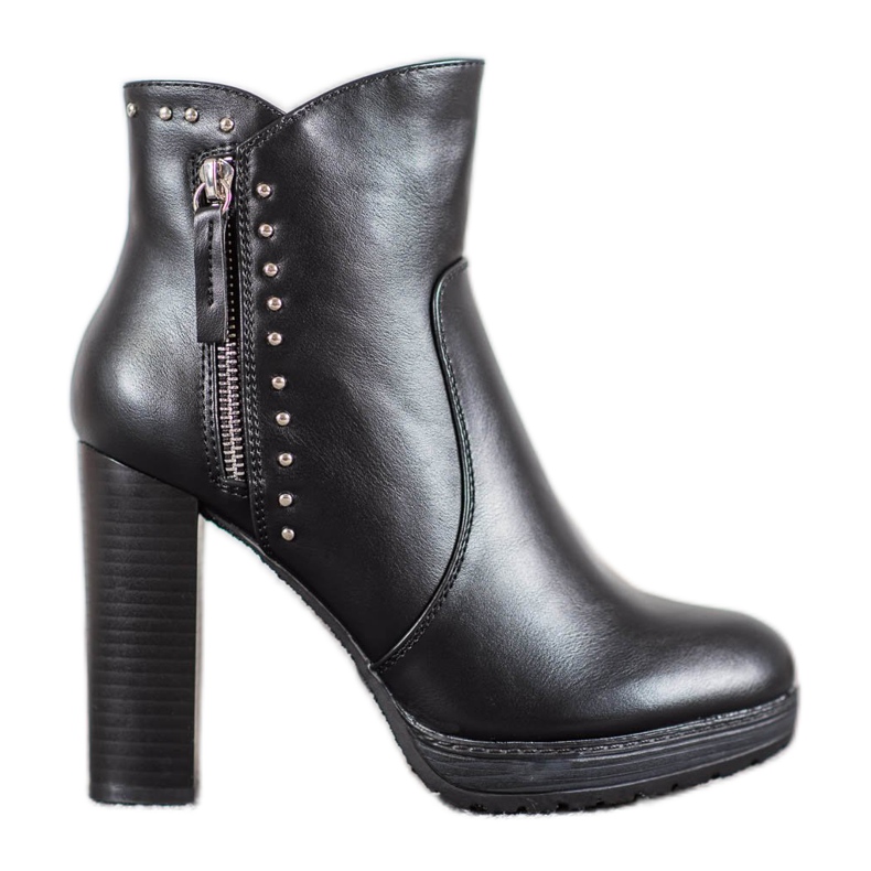 Kayla Stiefel auf einem Pfosten schwarz