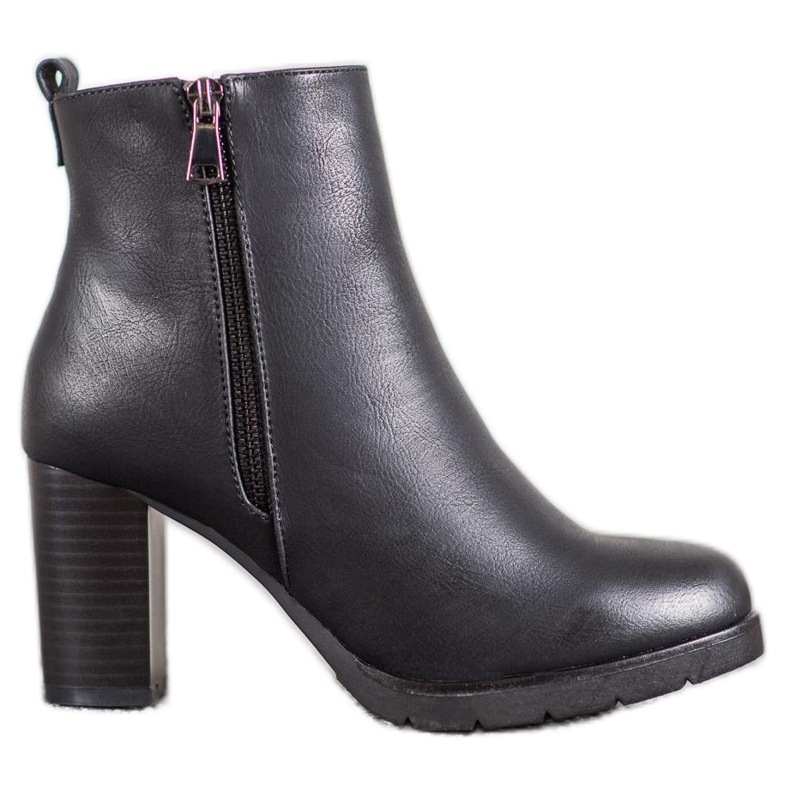 J. Star Damen Stiefel aus Öko-Leder schwarz