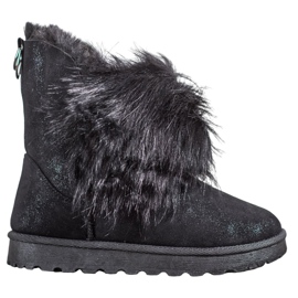 Bella Paris Schneestiefel mit Fell schwarz