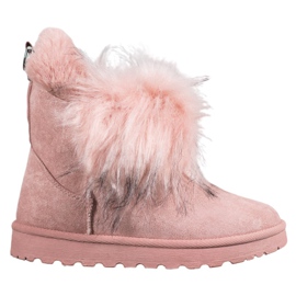 Bella Paris Schneestiefel mit Fell rosa