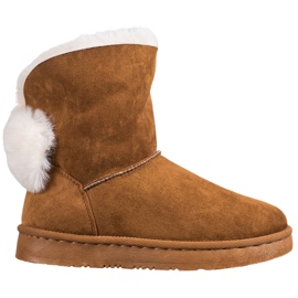 Bella Paris Schneestiefel mit Pompons braun