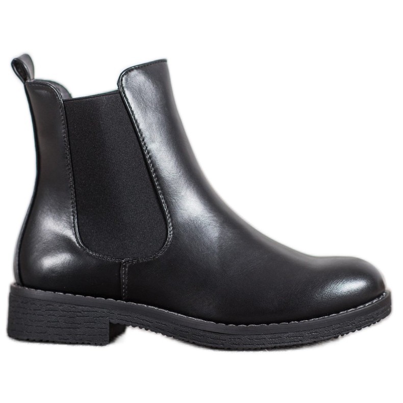 SHELOVET Slip-On Stiefel mit Gummizug schwarz