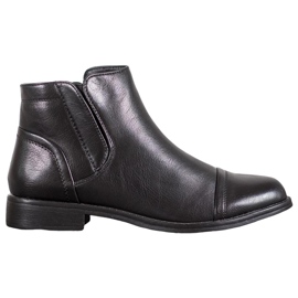 J. Star Elegante Stiefel auf flachem Absatz schwarz