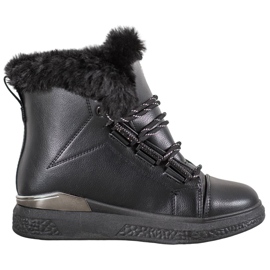 Bella Paris Schwarze Schneestiefel
