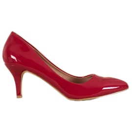 Small Swan Bequeme Lackpumps rot