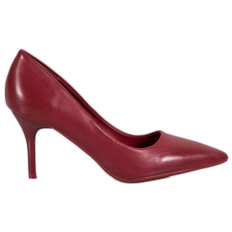 Small Swan Stylische kastanienbraune High Heels rot