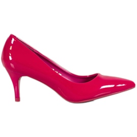 Comer Bequeme lackierte Absätze rot