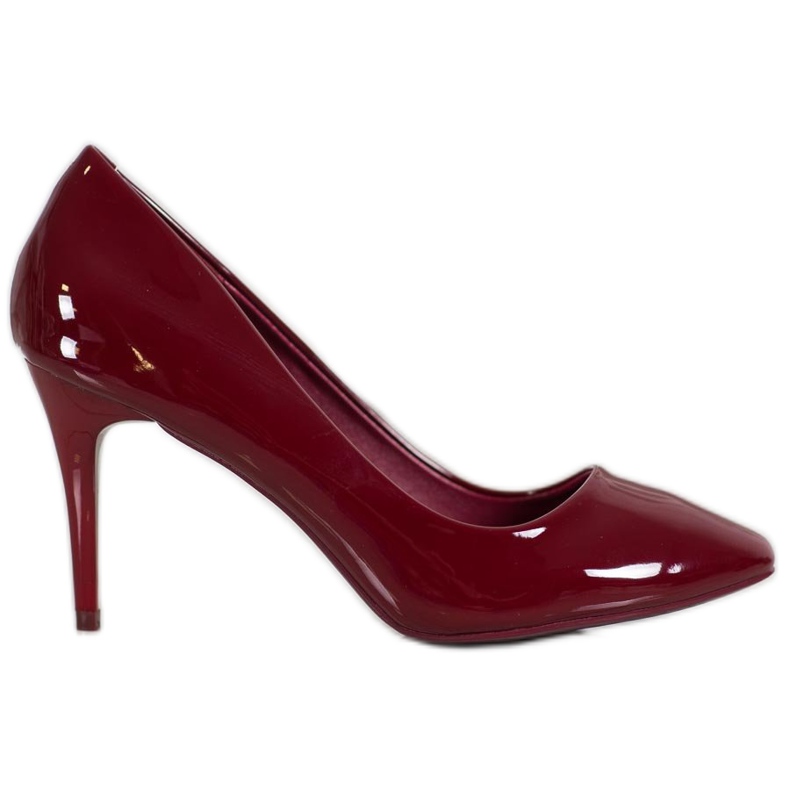 Comer Kastanienbraune Lackierte Absätze rot mehrfarbig gelb