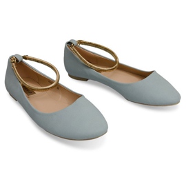 Ballerinas Eine schöne Dekoration am Knöchel A607 Blau