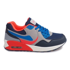 Turnschuhe B308A-1 Grau marineblau mehrfarbig