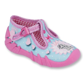 Befado Kinderschuhe 110P358 blau rosa