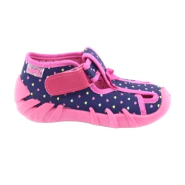 Befado Kinderschuhe 190P092 marineblau rosa