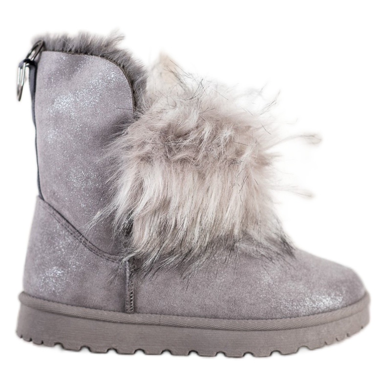 Bella Paris Schneestiefel mit Fell grau