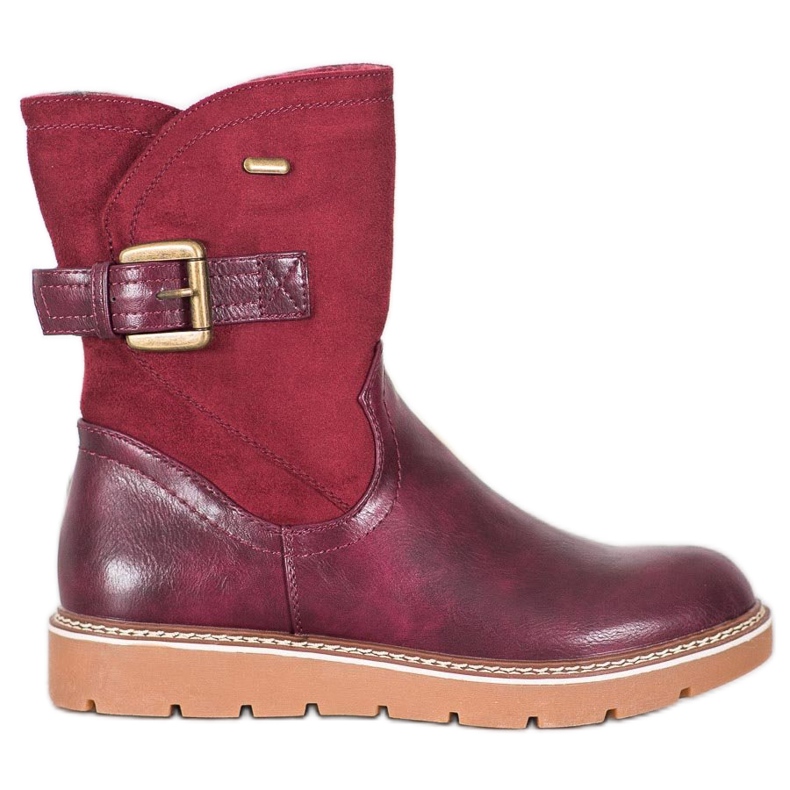 Ideal Shoes Stiefel auf der Plattform rot
