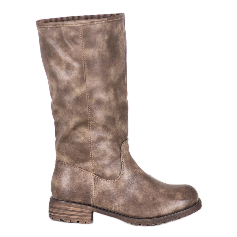 SDS Bequeme Stiefel mit Öko-Leder braun