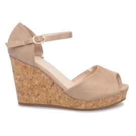 Camp Sandalen in Beige