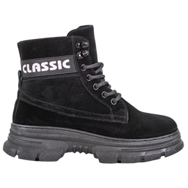 Bella Paris Klassische Plateaustiefel schwarz