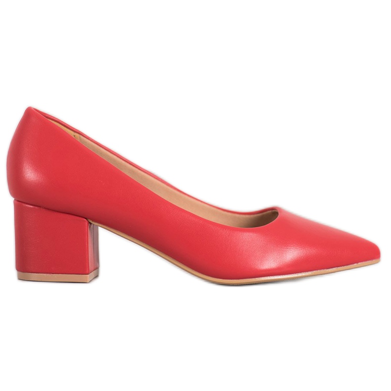 Ideal Shoes Stylische rote Pumps