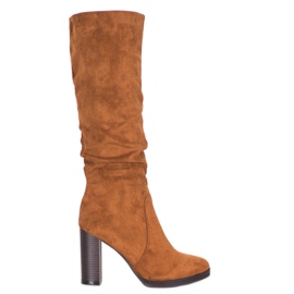 Super Me Wildlederstiefel braun