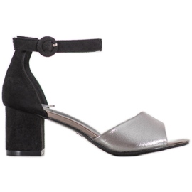 Modische VINCEZA Pumps schwarz grau
