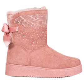 SHELOVET Mukluki mit Zirkonia rosa