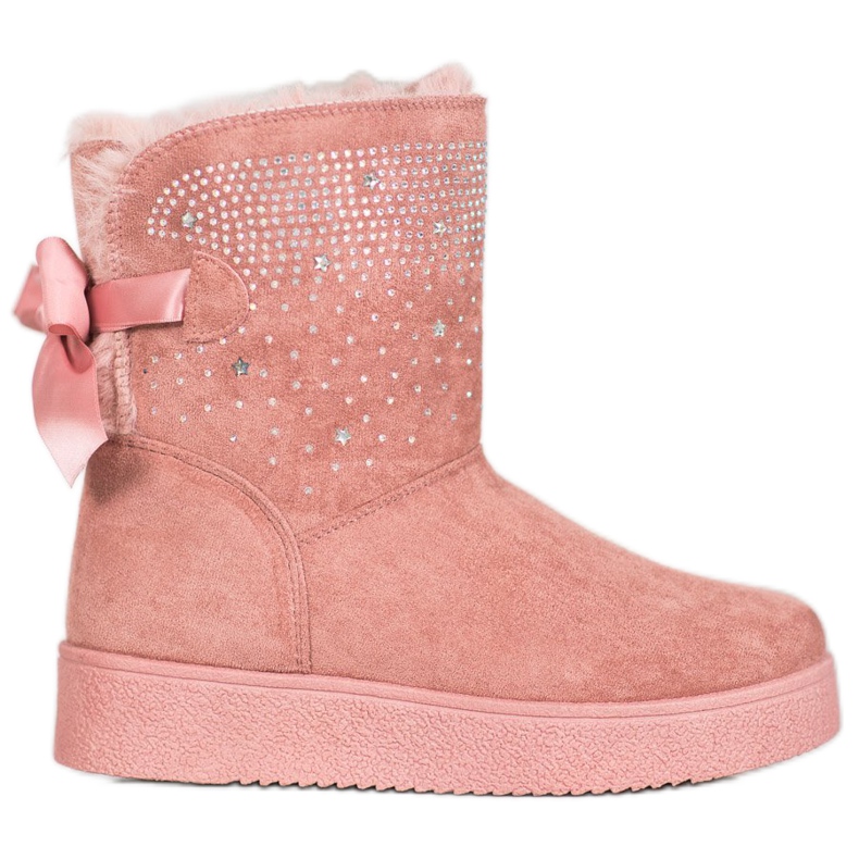 SHELOVET Mukluki mit Zirkonia rosa