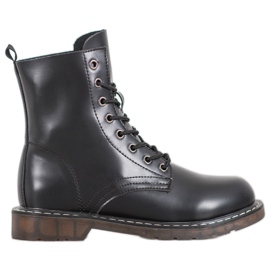 Kylie Stilvolle Trapper mit Öko-Leder schwarz