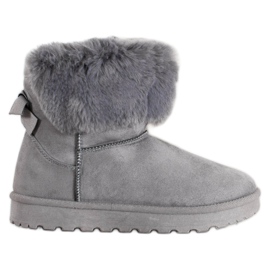 SHELOVET Mukluki mit Pelz grau