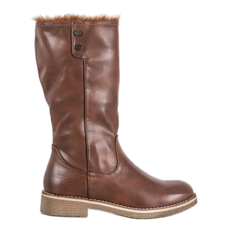 SDS Stiefel mit aufgerolltem Schaft braun