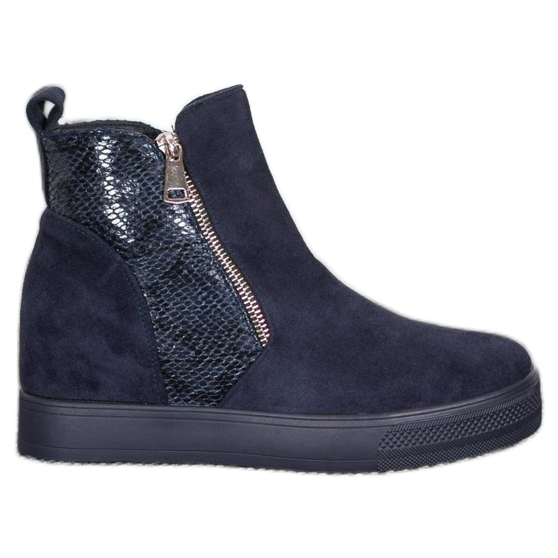 Bestelle Stiefel mit Schlangenmuster blau