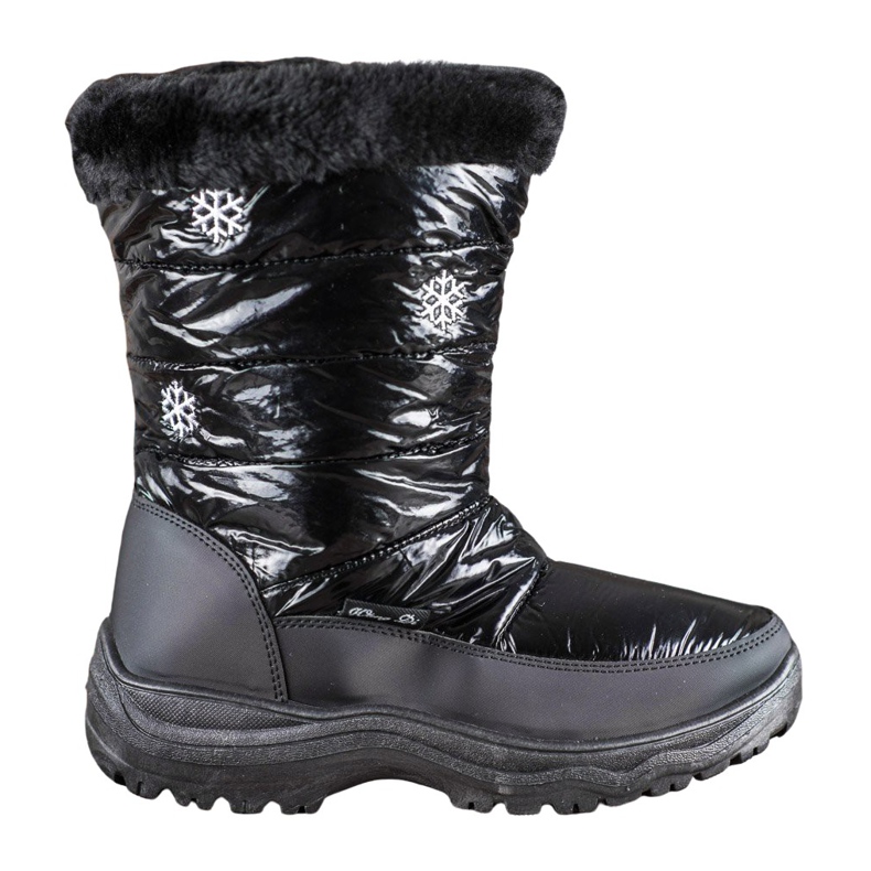 SHELOVET Bequeme Schneestiefel mit Fell schwarz