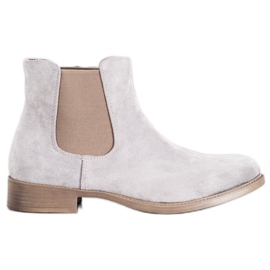 Sergio Leone Graue Chelsea-Stiefel