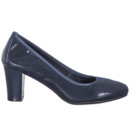 Sergio Leone Bequeme marineblaue Pumps