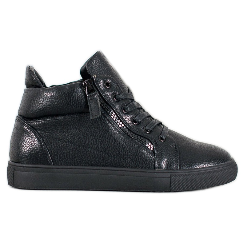 Sergio Leone Schwarze Turnschuhe auf der Plattform