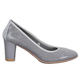 Sergio Leone Bequeme graue Pumps