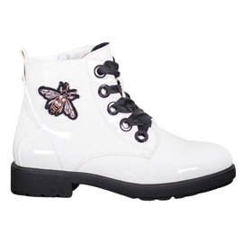 Sergio Leone Stiefel mit Anwendung weiß