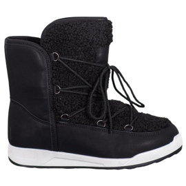 Small Swan Winterstiefel mit Schaffell schwarz