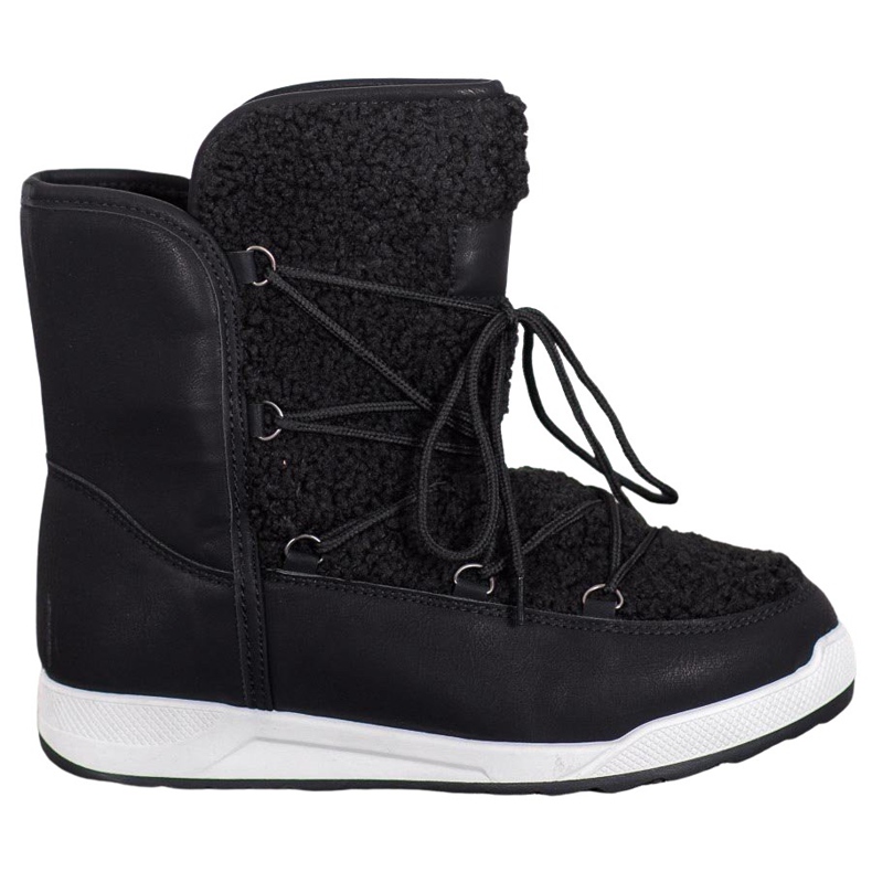 Small Swan Winterstiefel mit Schaffell schwarz