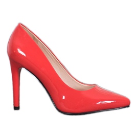 Sergio Leone Stilvolle Lackierte Absätze rot