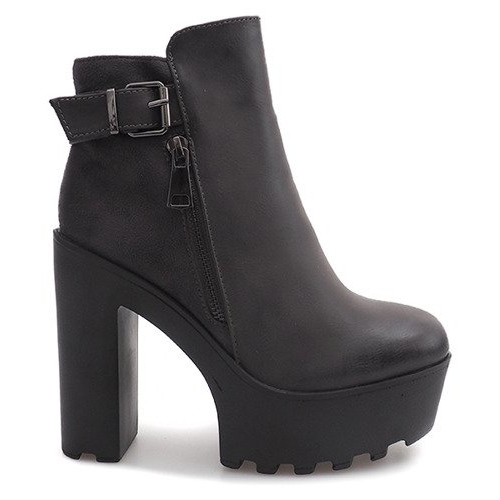 Warme Stiefel auf einem Pfosten 979-GA Grau