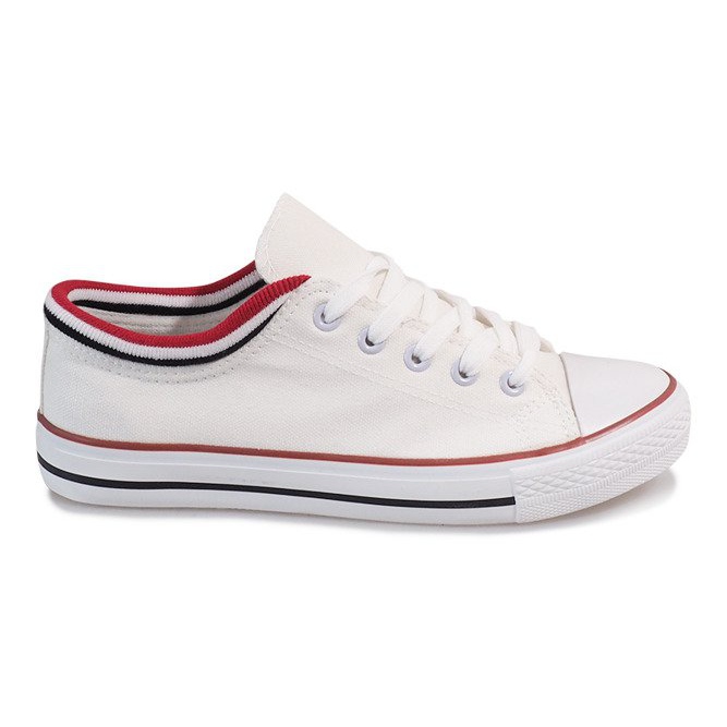 Cremefarbene Turnschuhe B82-4 mehrfarbig