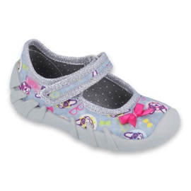 Befado Kinderschuhe 109P192 rosa grau mehrfarbig