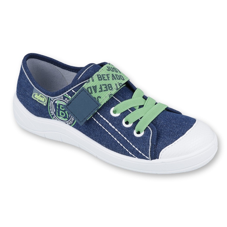 Befado Kinderschuhe 251Y128 navy blau grün