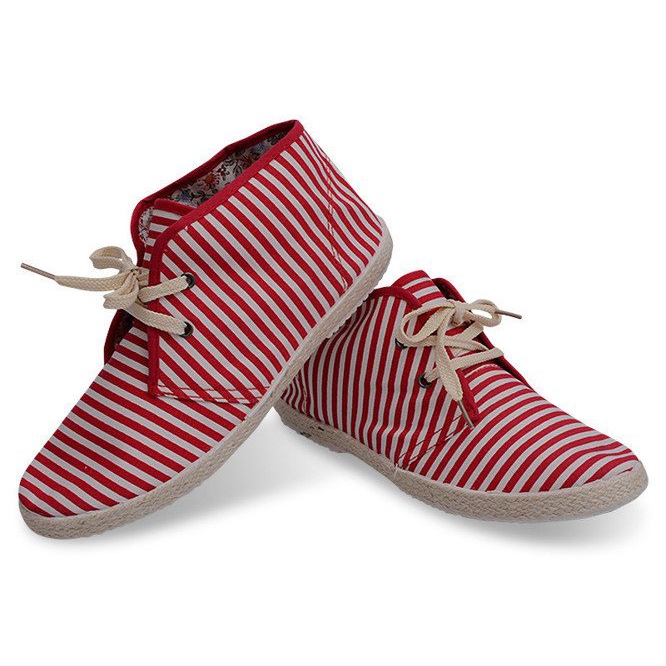 Stiefel Sneakers mit Strohsohle 2607 Rot