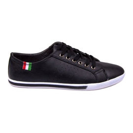 Sneakers mit Italien-Flagge 380 Schwarz